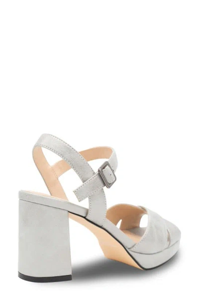 Paradox London Pink Landon Ankle Strap Platform Sandal In Silver