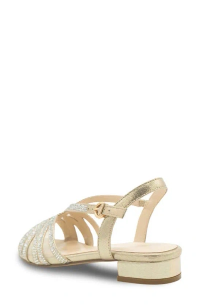 Paradox London Pink Quest Ankle Strap Sandal In Champagne