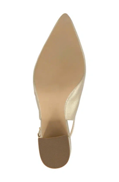 Paradox London Pink Imelda Slingback Pointed Toe Pump In Champagne