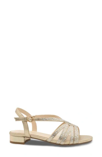 Paradox London Pink Quest Ankle Strap Sandal In Champagne