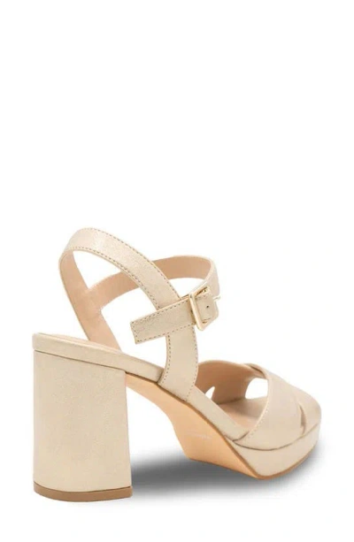 Paradox London Pink Landon Ankle Strap Platform Sandal In Champagne