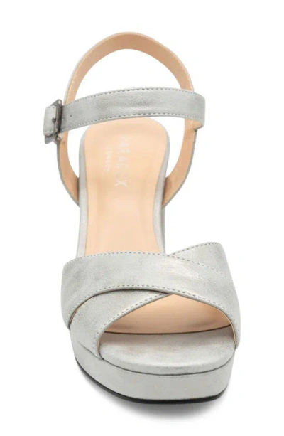 Paradox London Pink Landon Ankle Strap Platform Sandal In Silver