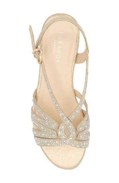 Paradox London Pink Quest Ankle Strap Sandal In Champagne