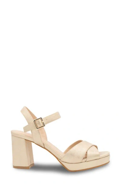 Shop Paradox London Pink Landon Ankle Strap Platform Sandal In Champagne