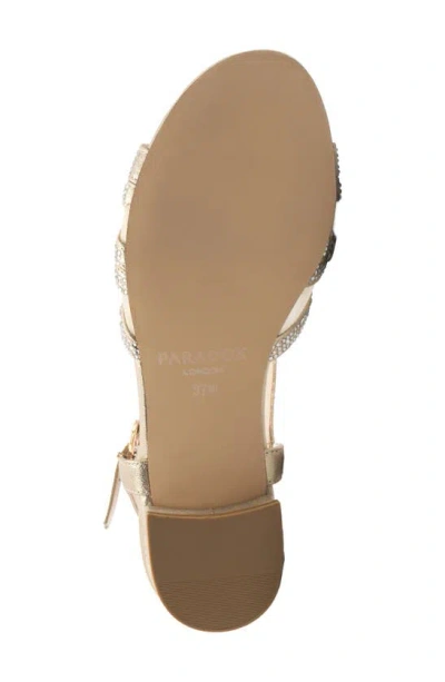 Paradox London Pink Quest Ankle Strap Sandal In Champagne