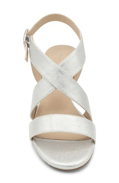Paradox London Pink Ida Ankle Strap Sandal In Silver
