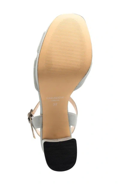 Paradox London Pink Landon Ankle Strap Platform Sandal In Silver