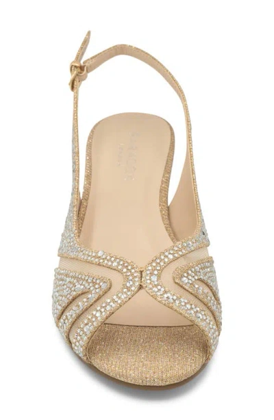 Paradox London Pink Jocelyn Slingback Wedge Sandal In Champagne