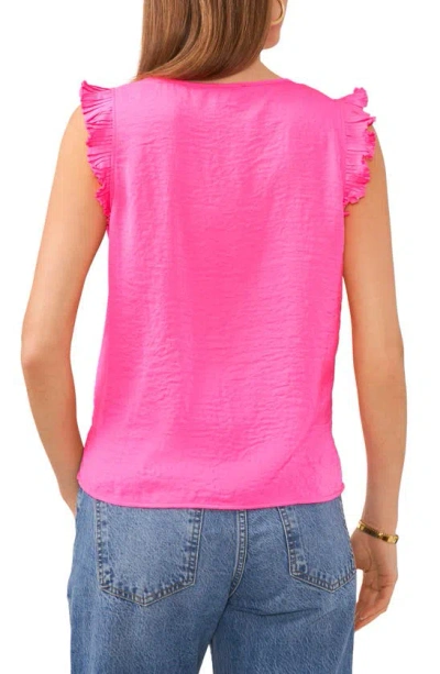 Shop Vince Camuto Pleated Ruffle Blouse In Hot Pink