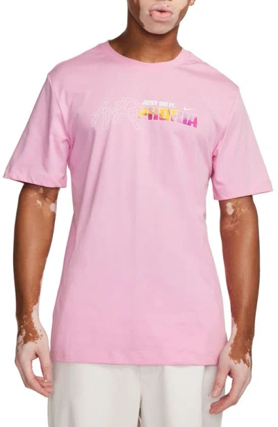 Shop Nike Airphoria Graphic T-shirt In Pink Rise