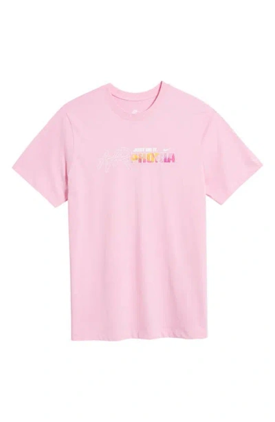 Shop Nike Airphoria Graphic T-shirt In Pink Rise