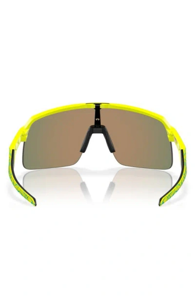 Shop Oakley Sutro Lite 139mm Prizm™ Semirimless Wrap Shield Sunglasses In Yellow