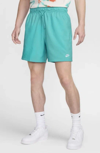 Shop Nike Club Woven Flow Shorts In Dusty Cactus/ White
