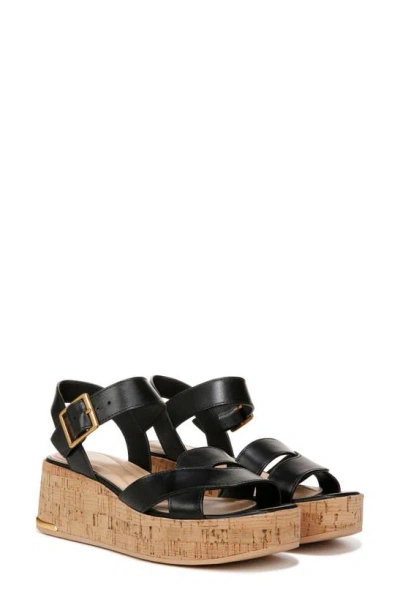Sarto By Franco Sarto Tilly Ankle Strap Platform Wedge Sandal In Black