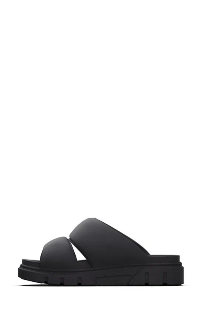 Shop Timberland Greyfield Slide Sandal In Black Knit