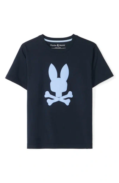 Shop Psycho Bunny Kids' Houston Pima Cotton Graphic T-shirt In Navy