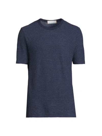 Shop Faherty Men's Vintage Chambray T-shirt In Navy Cove Stripe