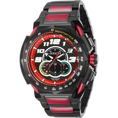 Pre-owned Invicta Men's Watch S1 Rally Chronograph Red And Black Dial Bracelet 43787