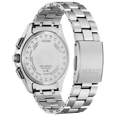Pre-owned Citizen Attesa By1001-66e Moon Phase Titanium Eco-drive Radio Solar Watch 41.5mm