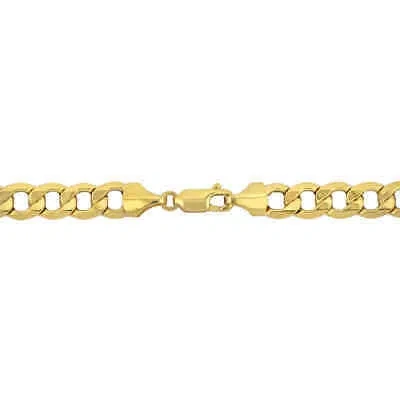 Pre-owned Amour Men's 20 Inch Curb Link Chain Necklace In 10k Yellow Gold (7 Mm)