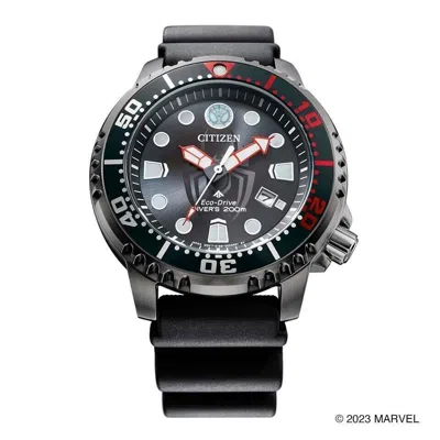 Pre-owned Citizen Promaster Marine Bn0255-03e Black Marvel Miles Men's Watch