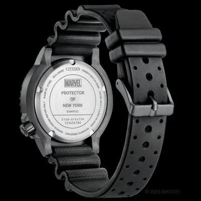 Pre-owned Citizen Promaster Marine Bn0255-03e Black Marvel Miles Men's Watch