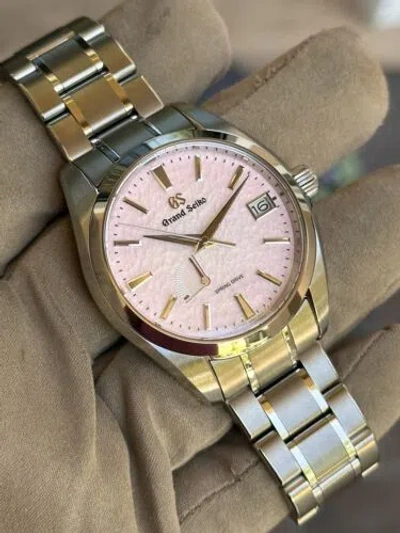 Pre-owned Grand Seiko Heritage Collection Pink Snowflake 41mm Sbga497 Limited 2024 Watch