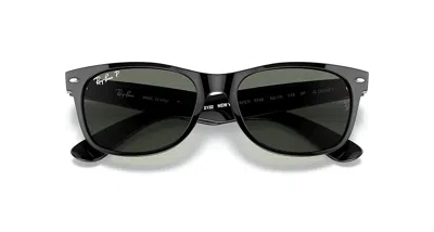 Pre-owned Ray Ban Sunglass Disney Mickey Wayfarer Rb2132 6446 J19 55mm Black Polarized In Gray