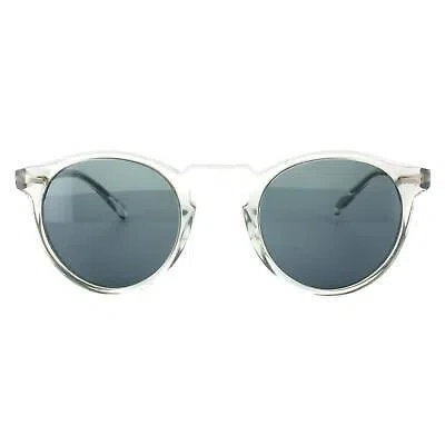 Pre-owned Oliver Peoples Sunglasses Gregory Peck 5217 1101/r8 Crystal Indigo Photochromic In Clear