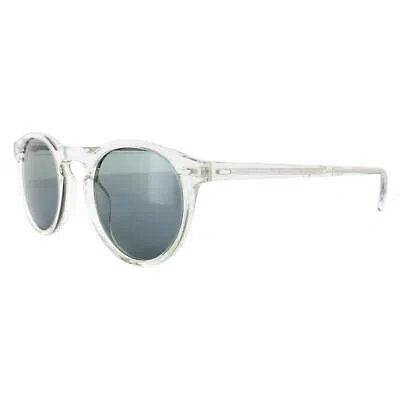 Pre-owned Oliver Peoples Sunglasses Gregory Peck 5217 1101/r8 Crystal Indigo Photochromic In Clear