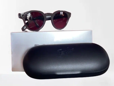 Pre-owned Ray Ban Ray-ban Stories - Round Smart Glasses - Shiny Brown/ Brown Gradient /new In Box
