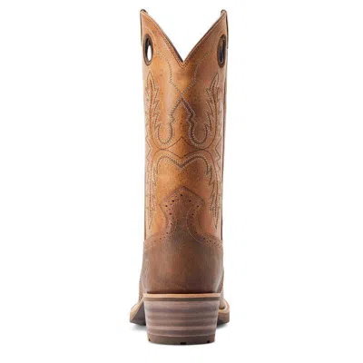 Pre-owned Ariat Men's Style No. 10044565 Hybrid Roughstock Square Toe Western Boot In Brown