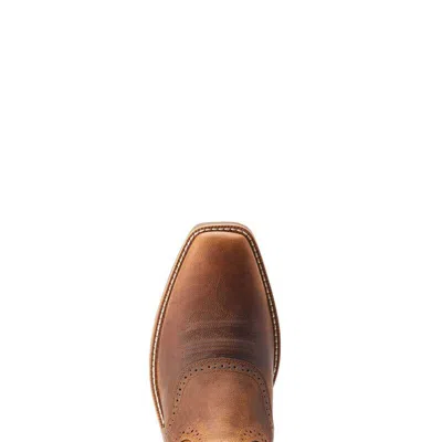 Pre-owned Ariat Men's Style No. 10044565 Hybrid Roughstock Square Toe Western Boot In Brown