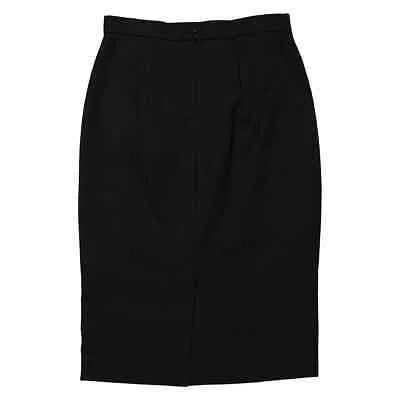 Pre-owned Burberry Ladies Black Step-through High-waisted Skirt