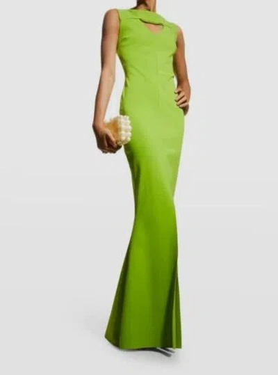 Pre-owned Chiara Boni La Petite Robe $995  Women's Green Cutout Gown Dress Size 42