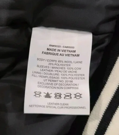 Pre-owned Nike $500 Men's Size Xl  Authentics Men's Varsity Jacket Fd7845-010 Wool Rare In Black