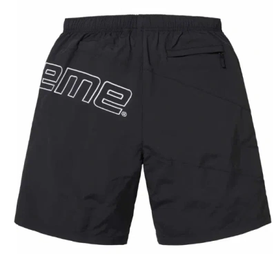 Pre-owned Supreme Curve Nylon Shorts Black Ss24 Size Large Deadstock In Hand