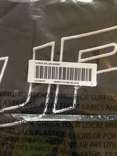 Pre-owned Supreme Curve Nylon Shorts Black Ss24 Size Large Deadstock In Hand
