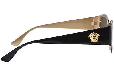 VERSACE Pre-owned Ve2263 143387 Sunglasses Women's Black/dark Grey Oval Shape 56mm In Gray