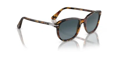 Pre-owned Persol 0po1935s 1052s3 Madreterra/blue Gradient Polarized Unisex Sunglasses In Green