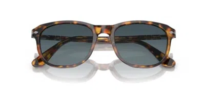 Pre-owned Persol 0po1935s 1052s3 Madreterra/blue Gradient Polarized Unisex Sunglasses In Green