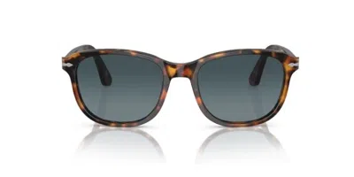 Pre-owned Persol 0po1935s 1052s3 Madreterra/blue Gradient Polarized Unisex Sunglasses In Green