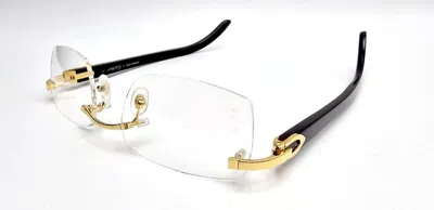 Pre-owned Cartier Black Buffalo Horn Glasses Ct00490 In Clear
