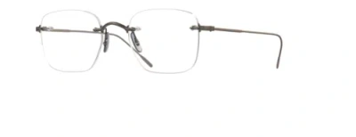 Pre-owned Oliver Peoples Finne Rx Frame Ov1227 5244 49mm Rimless Round Dark Optical Frame In No Lenses
