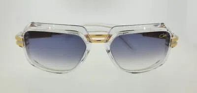Pre-owned Cazal Sunglasses 6004 004 56mm Crystal Gold Frame With Grey Gradient Lenses In Gray