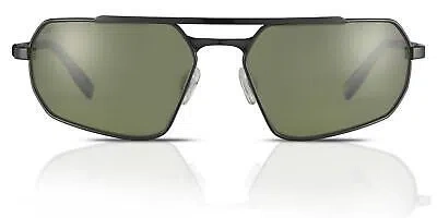 Pre-owned Serengeti Sunglasses Men's Hinkley Ss570003 Black/transparent/saturn Polarised In Shiny Black Transparent Layer/saturn Polarised