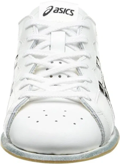 Pre-owned Asics Weight Lifting Shoes Leather 1163a006 White Black With Box From Japan