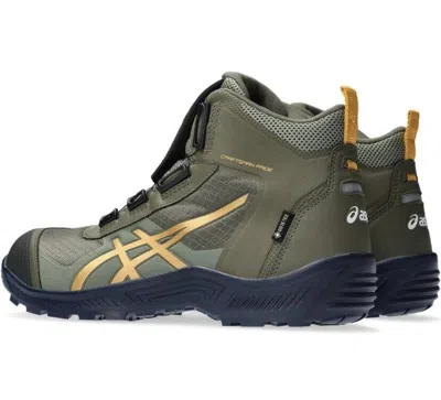 Pre-owned Asics Safety Shoes Winjob Cp604 G-tx Boa Green Work Shoes Wide Size 6.5-11.5 In Green / Mantle Green X Tiger Yellow