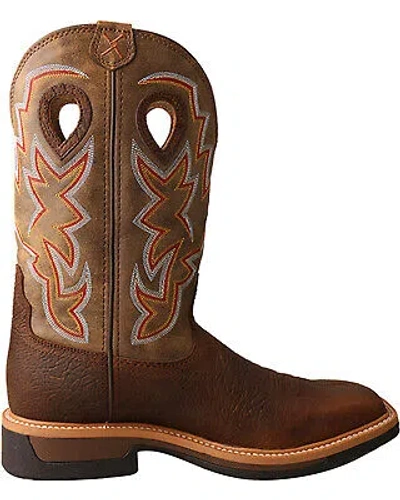 Pre-owned Twisted X Men's Lite Western Work Boot - Alloy Toe - Mlca001 In Brown