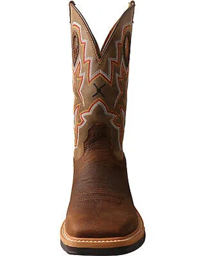 Pre-owned Twisted X Men's Lite Western Work Boot - Alloy Toe - Mlca001 In Brown